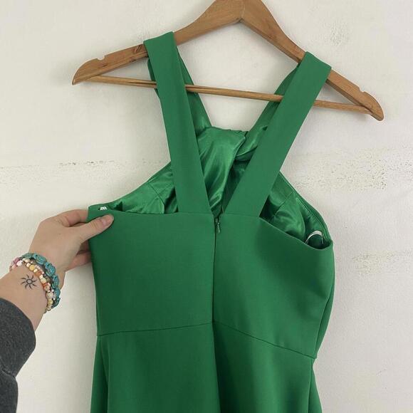 CAMILLE LA VIE Kelly green high neck maxi formal dress - Picture 7 of 7